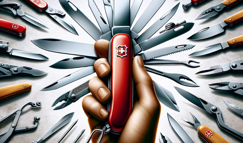 Noże Victorinox i materiały używane do produkcji.