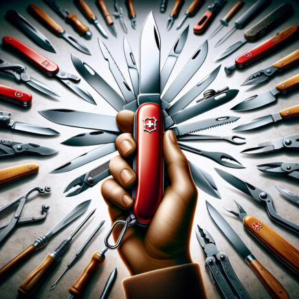 Noże Victorinox i materiały używane do produkcji.