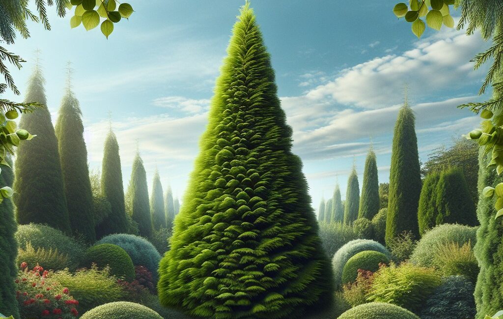 Wie wird die Thuja Brabant als Begrenzung für Grundstücke verwendet?