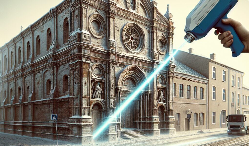 Laserowe czyszczenie elewacji cegieł fasady Zamość