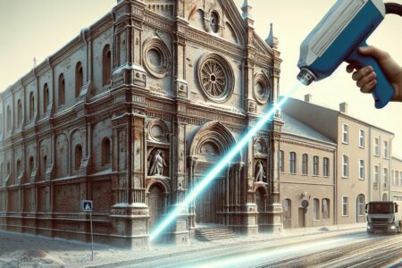 Laserowe czyszczenie elewacji cegieł fasady Zamość